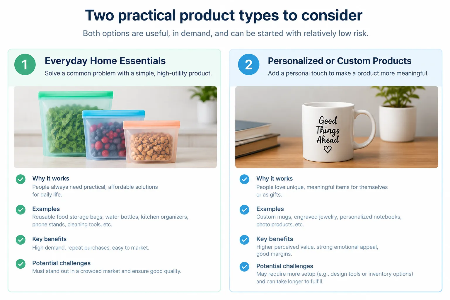 Two practical product types to consider