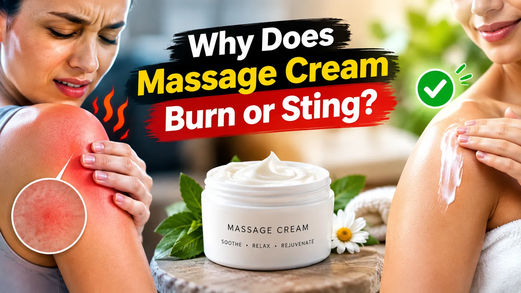Why Does Massage Cream Burn or Sting