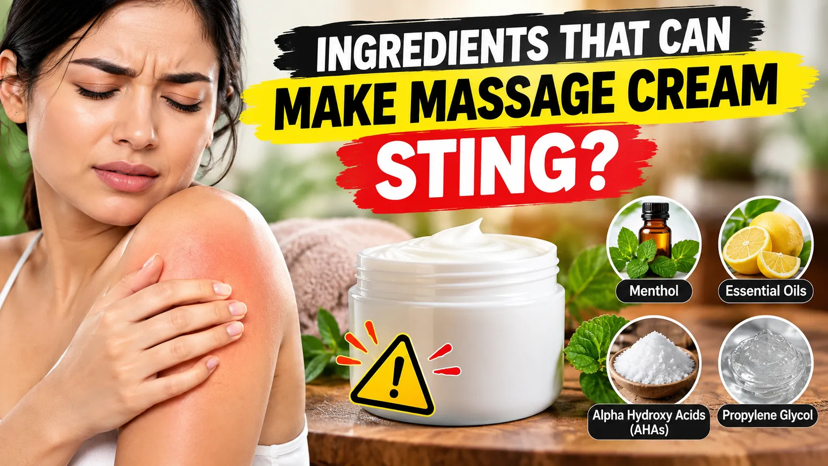 Which Ingredients Can Make Massage Cream Sting?