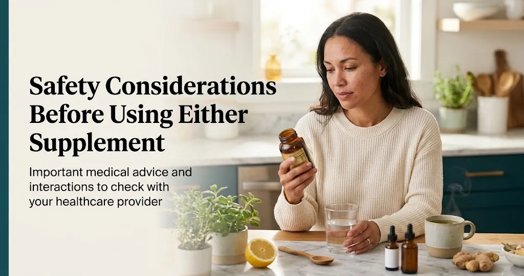 Safety Considerations Before Using Either Supplement